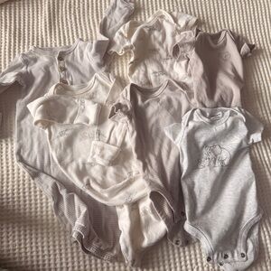 Carter's Soft Gray and Cream Baby Bodysuit bundle